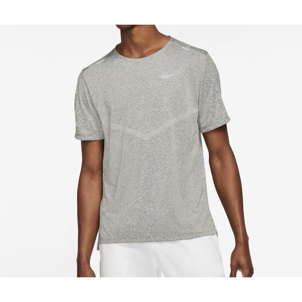 Nike Rise 365 Men's Dri-FIT Short-Sleeve Running Top T-shirt Gray Sz XL NWT